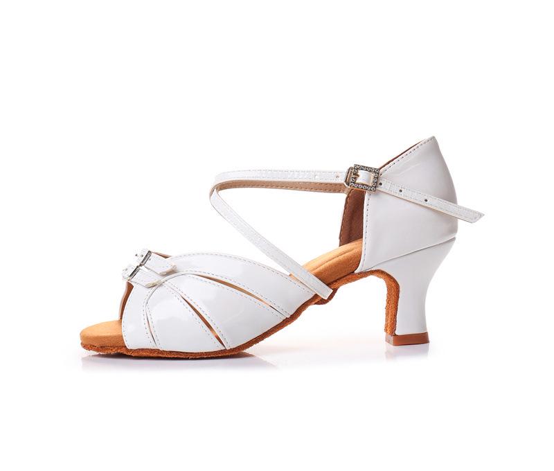 Women's Professional Latin Dance Shoes with Soft Sole and Mid/High Heel - New Style for Competitions and Exams