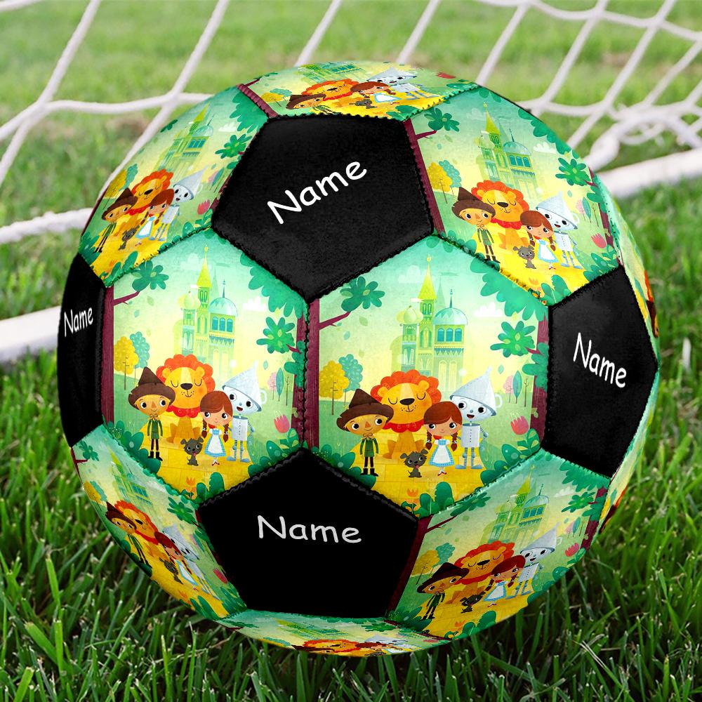 Custom Name Alice in Wonderland Theme Size 5 Soccer Ball, Suitable for Both Indoor and Outdoor Matches, a Gift Suitable for Everyone.