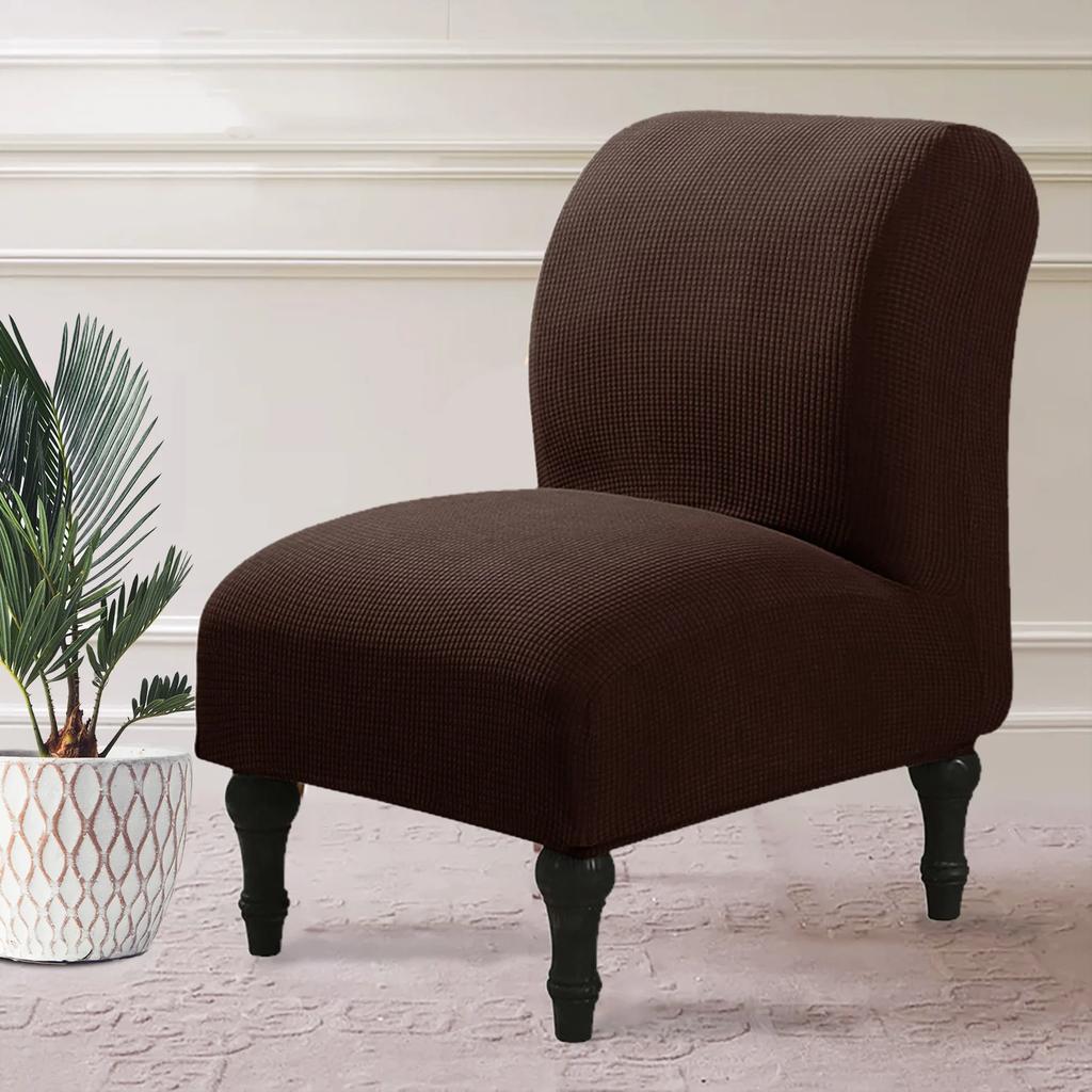 Armless Chair Cover Single Sofa Slipcover Modern Accent Stretch Chair Covers Elastic Cheap Couch Protector Cover For Home Hotel