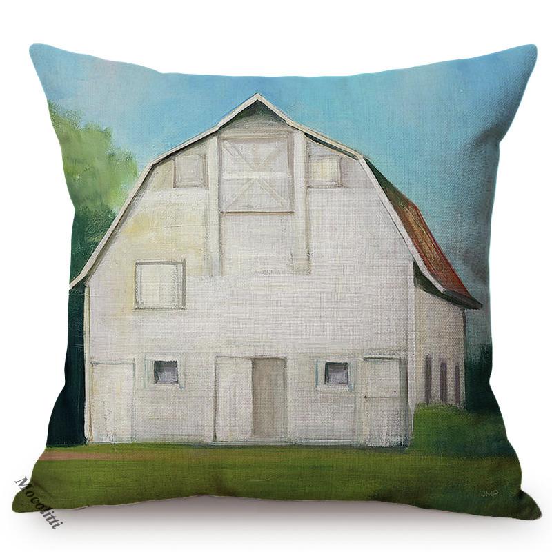 Nordic Farm Animal Cute Family Cows Pigs Horses Water Color Art Home Decorative Car Sofa Cushion Cover Throw Pillow Case Cojines