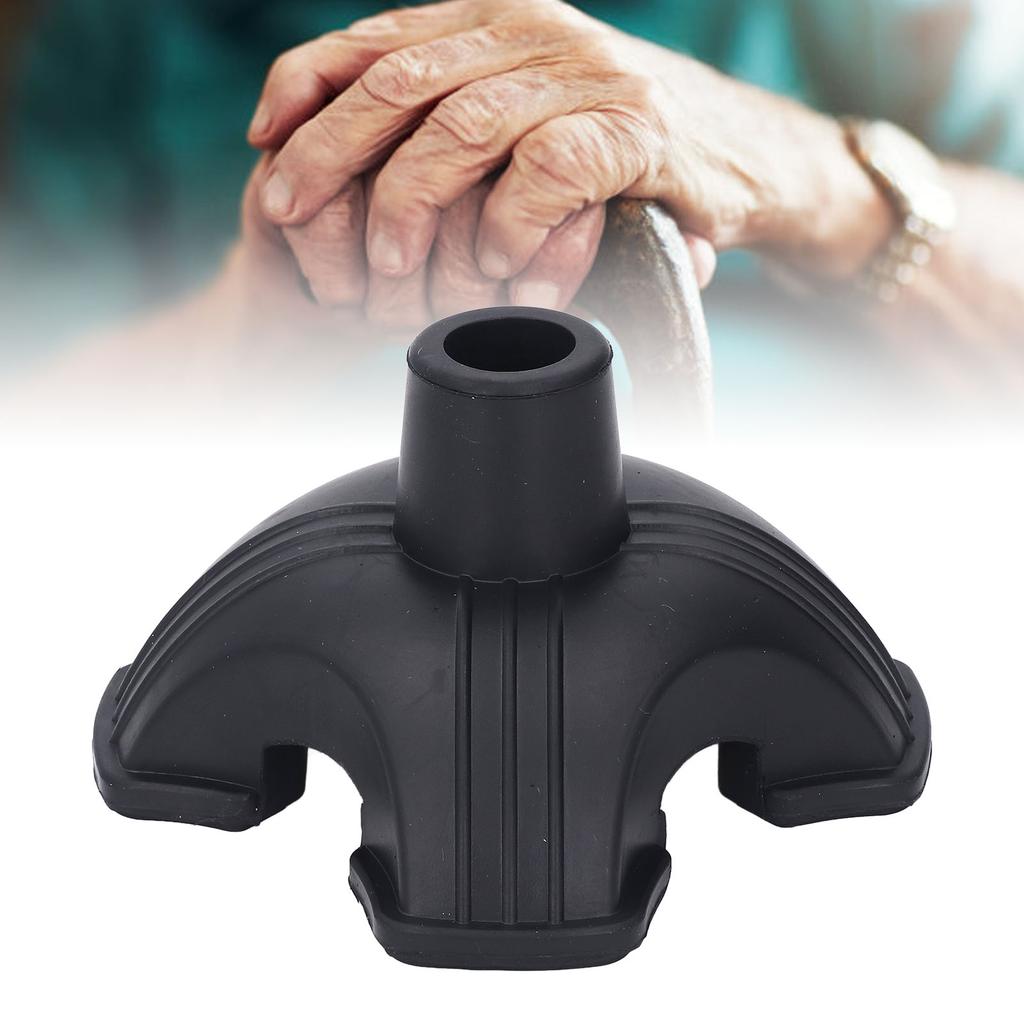 Vârf de baston cvadruplu din cauciuc antiderapant absorbant de șocuri bază de baston pentru seniori 19 mm baston de mers