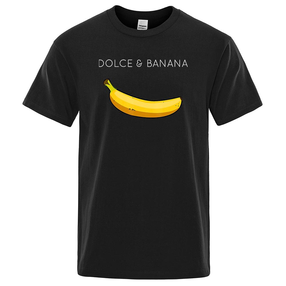 

Мужские футболки с принтом Dolce & Banana, дышащие топы с круглым вырезом, удобные мужские футболки большого размера с короткими рукавами