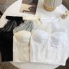 Transparent Lace Halter Corset Hollow Suspender Vest Spicy Girl Style Lace Camisole  Women