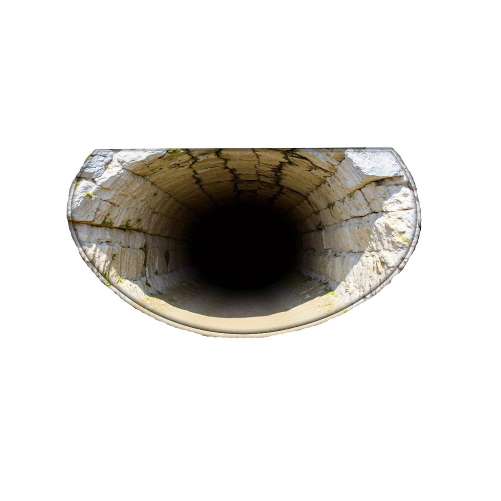 Front Door Mat Indoor Outdoor Entrance, 3D Optical All-Weather Doormat, Optical Rug Ground Crack Rug 3D Rugs, Easy Clean Patio Porch