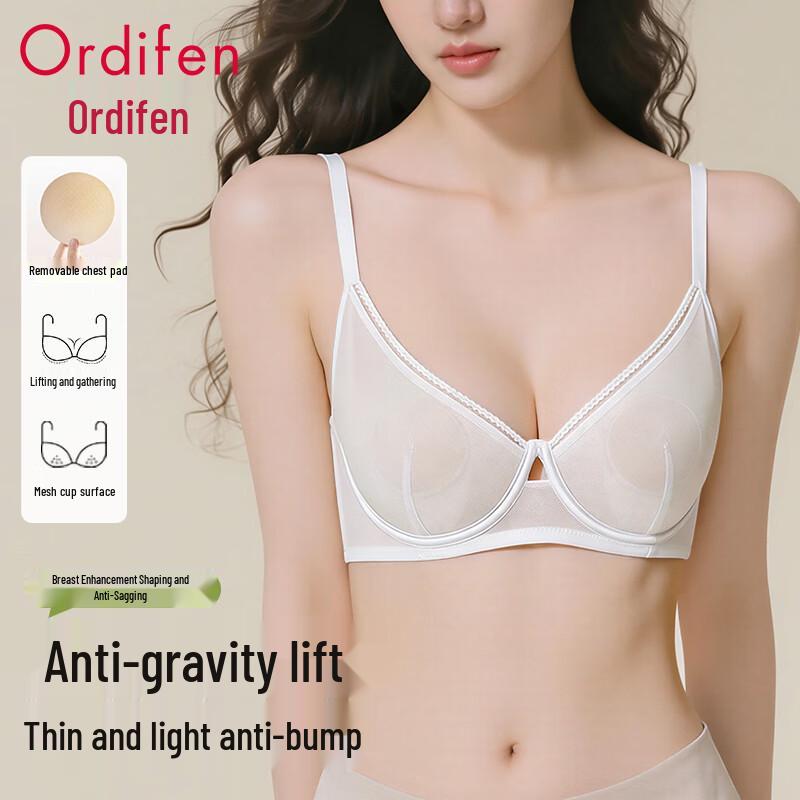 Audiffan Women s Lightweight Mesh Minimizer Bra 75B