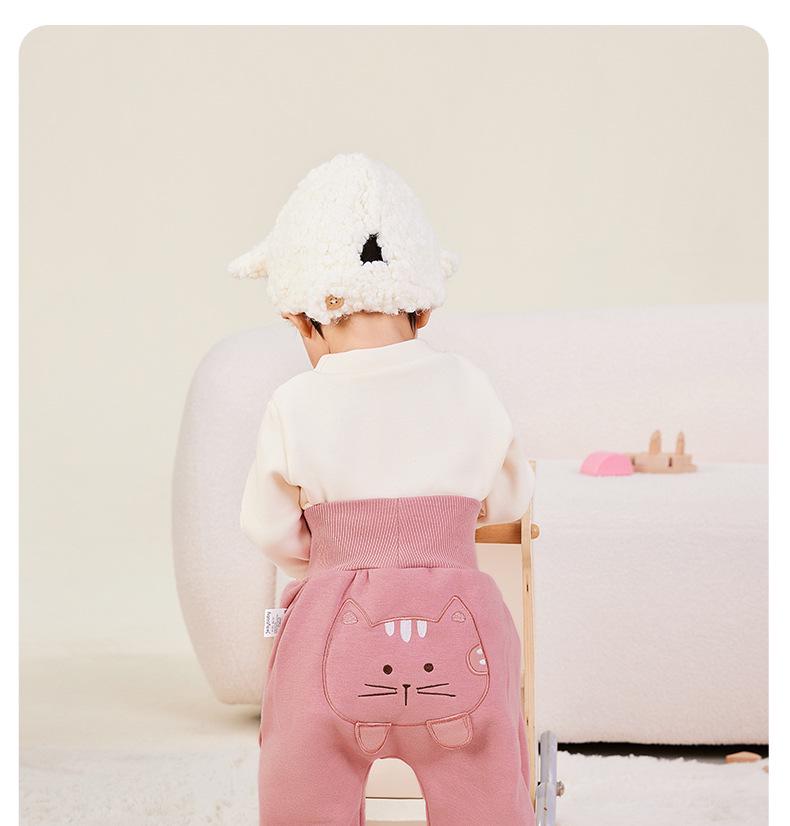 Antibacterial Far-Infrared Fleece-Lined Baby and Toddler Pants - Diaper Cover for Autumn/Winter