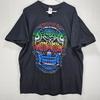 Gildan Sugar Skull Calavera Regenboogkleur Grafisch op Zwart T-shirt XL