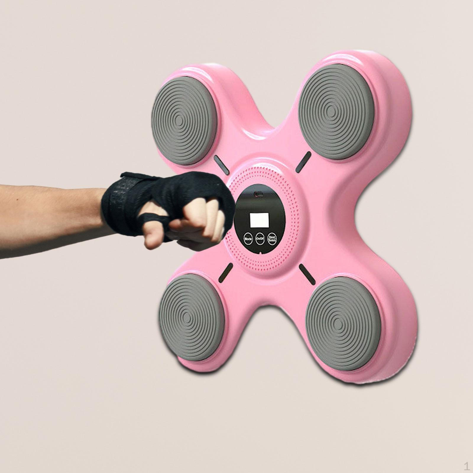 

Тренажер для бокса для детей Музыкальные коврики Спортивные светящиеся боксерские коврики Электронные розовый