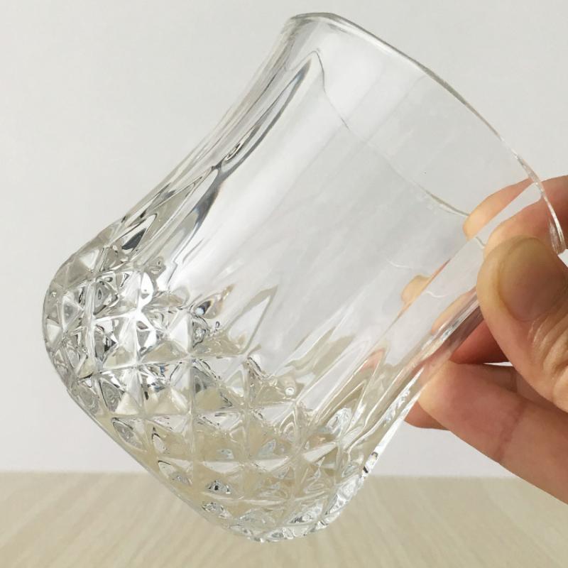 Sada 2 ks 215ml diamantové malby sklenice na červené víno severské klasické degustační sklo na víno průhledné nádobí luxusní sada sklenic na whisky