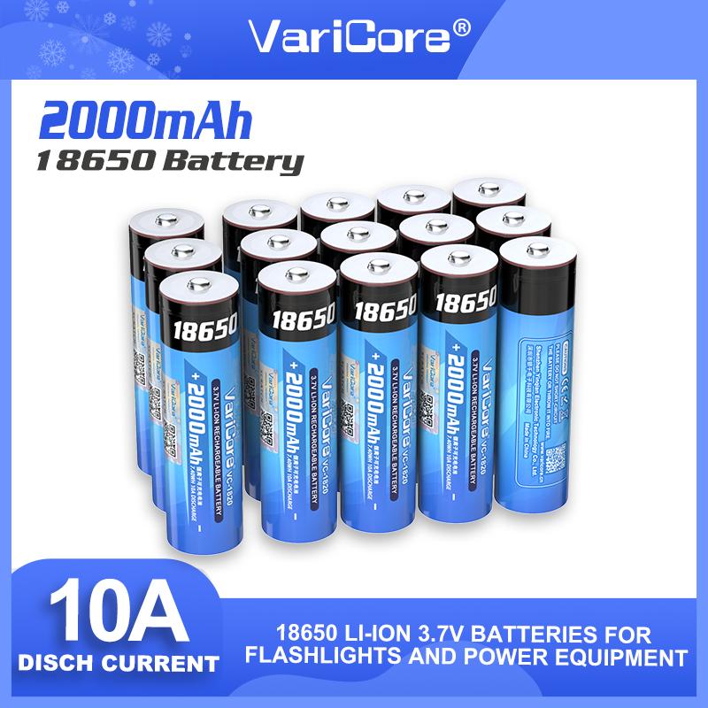VariCore VC-1820 18650 2000mAh 3.7V Power Rechargeable Lithium Battery  for Electric Tools+DIY Pointed