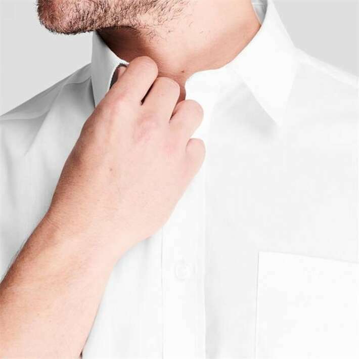 Pierre Cardin White Short Sleeve Shirt, Size 4XL
