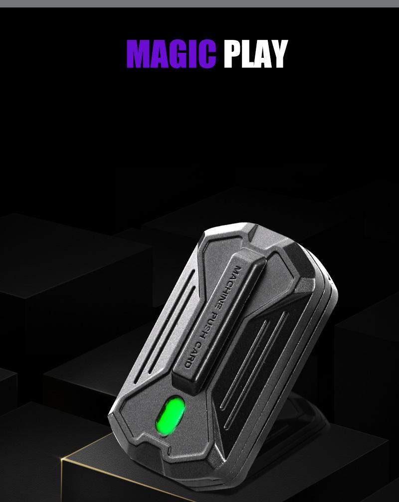 Luminous Magnetic Push Card EDC Metal Fidget Pushing Plate Coin Mechanical Slider Relieve Stress Relief Toy Antistresse Anxiety