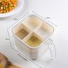 Transparent Plastic Condiment Organizer Set