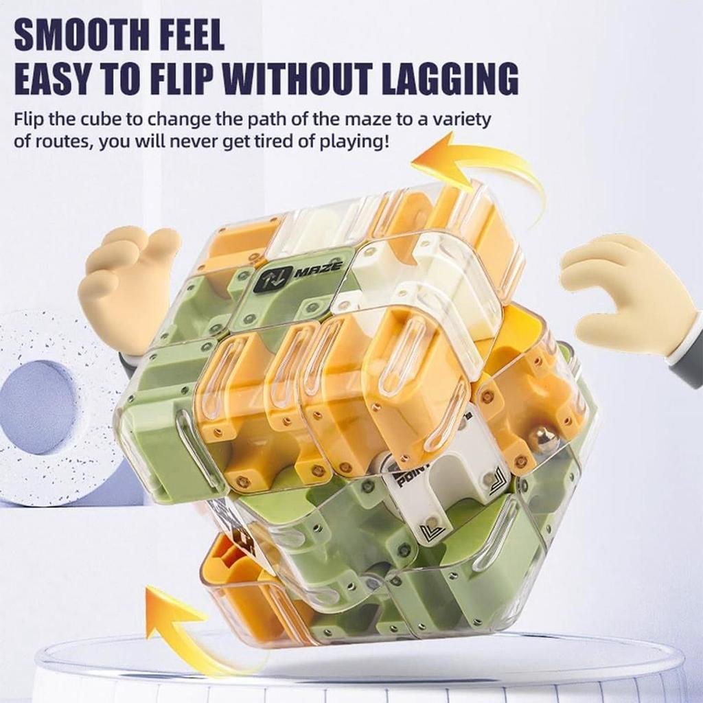 Maze Toy Interactive 3D Challenge Game Maze Cube for Classroom Party Birthday School Waiting Room Family Gathering Social Event