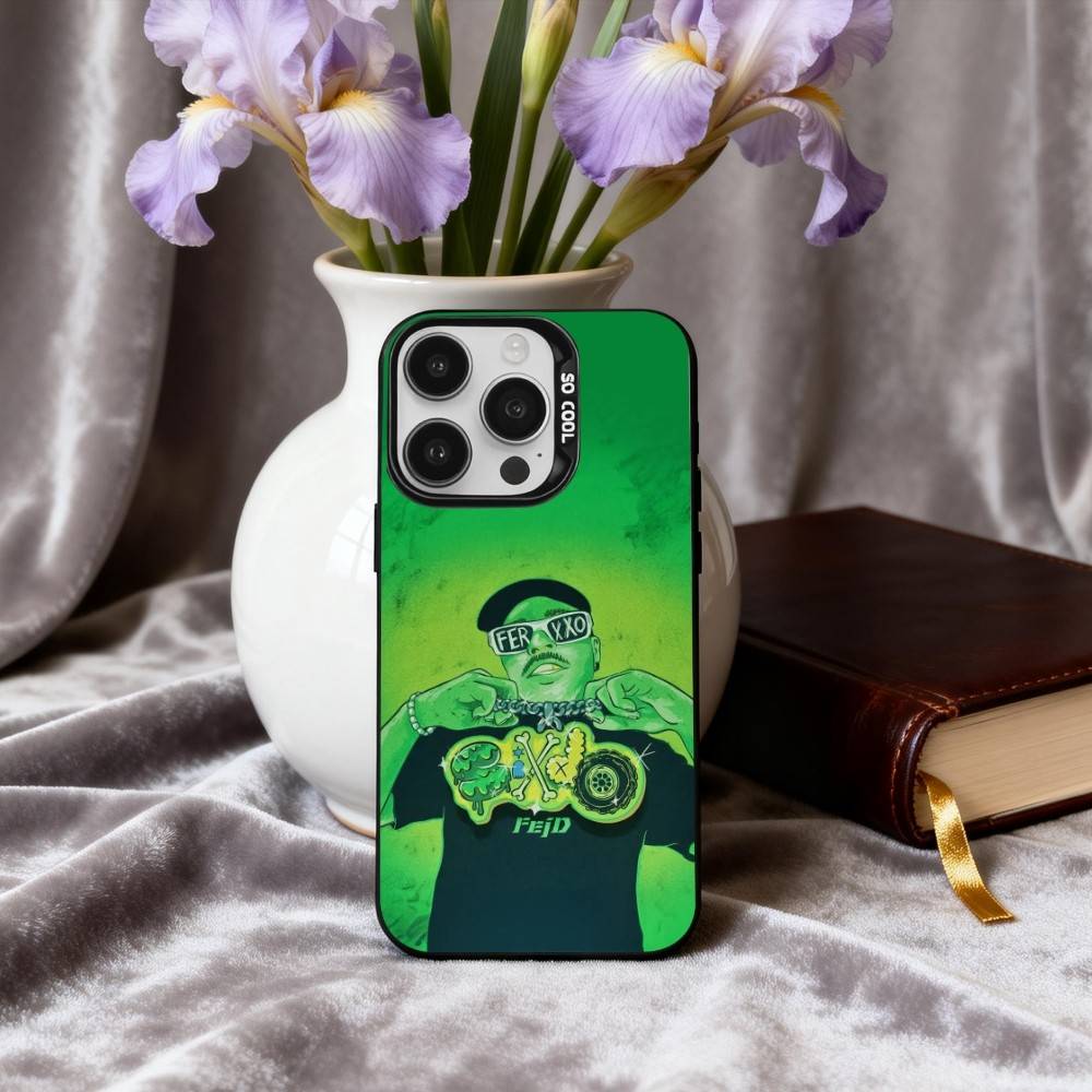 F-Feid-D F-Ferxxo S-SIXDO S-Singer  Phone Case For iPhone17,16,15,14,13,12,11 Plus,Pro Max Black Candy silver phone case iPhone17air