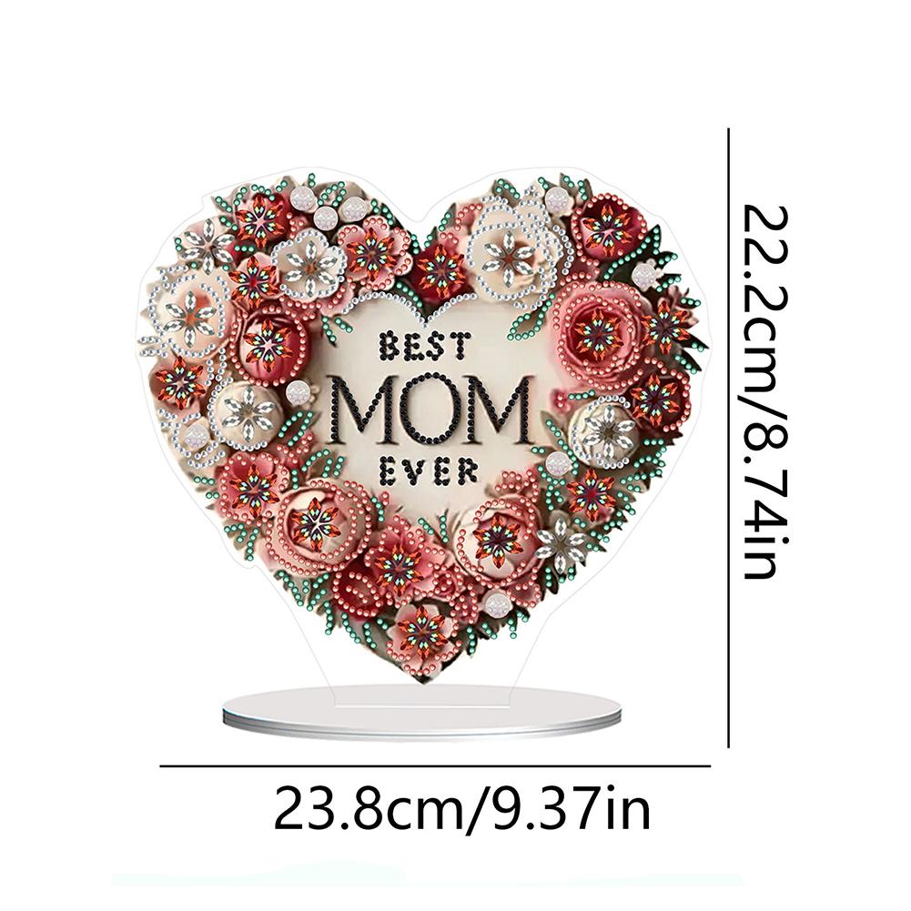 Acrylic 2D Flat DIY Double-Sided Desktop Diamond Art Kits Diamond Painting Desktop Ornaments Kit for Home Office Desktop Decor