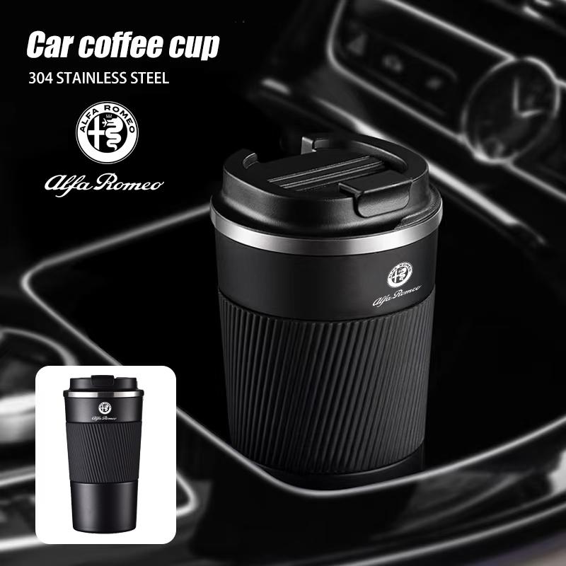 510ML Car Coffee Cup 304 Stainless Steel Car Thermos Automotive Decorative Stickers For Alfa Romeo Giulia Giulietta Tonale MITO vs2