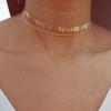 Women Fashion Double Layers Fish Bone Chain Choker Necklace Jewelry for Dating