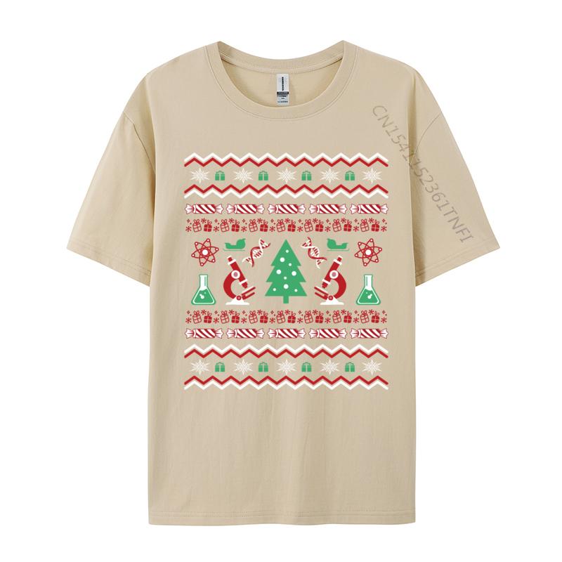 Science Laboratory Ugly Christmas Sweater Dna Microbiology T-Shirt Short Sleeve Retro Classic T Shirts Clothing Graphic