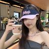 Female Summer Outdoor Sweet and Cool Girl Out Sports Sun Hat Men American Sweet and Cool Letter Embroidered Empty Top Hat