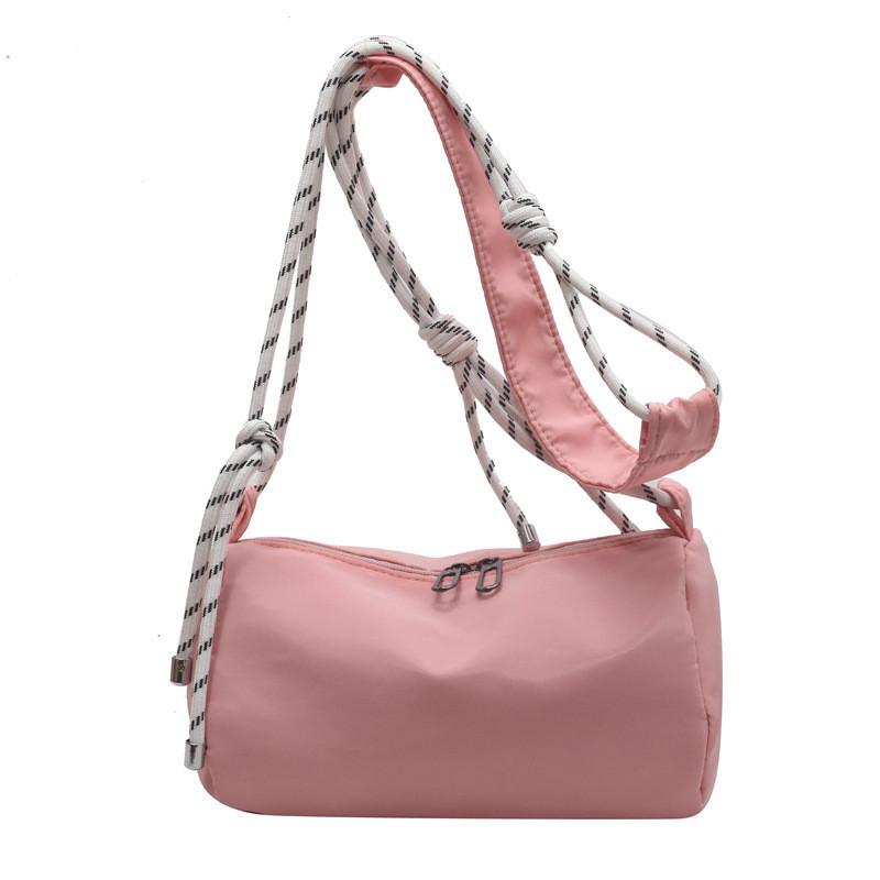 Trendy 2023 Korean Nylon Fabric Women's Shoulder Bag With Chic Stitching Details