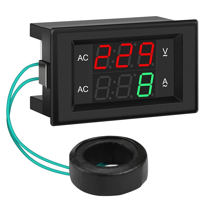 DROK DC 4.5-100V Digital Voltmeter Ammeter Multimeter Panel, DC Amp Meter Voltage Meter, Current Meter 0-50A Volt Tester, LED Display Voltage Gauge