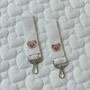 2Pcs Universal Pushchair Clip Baby Stroller Hooks Embroidered Bear Cartoon Hook For Hanging Mommy Bags Diaper Bag Accessories