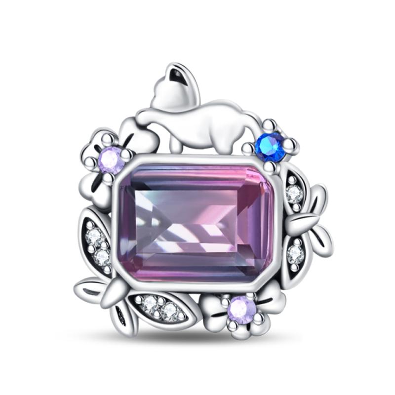 Copper Metal Princess Powder Series Elegant Exquisite Daily Bow Sweet Charm Bead Components Bead Components Compatible With Pan Authentic Original