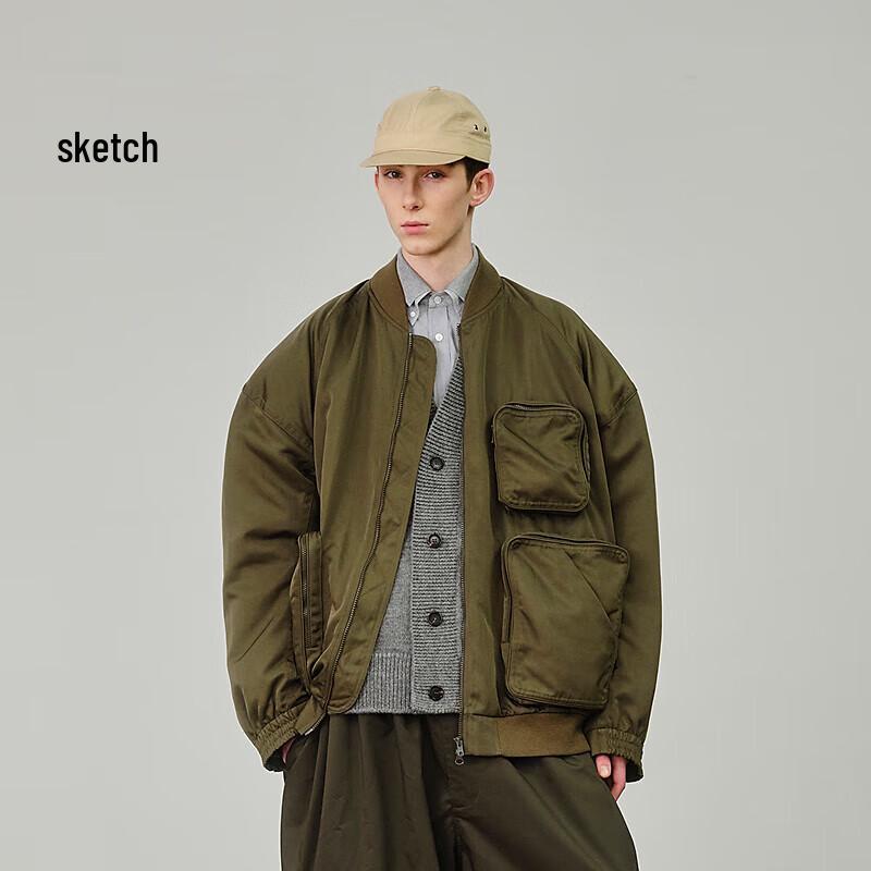 Мужская зимняя куртка CROQUIS 2024 с бейсбольным воротником S