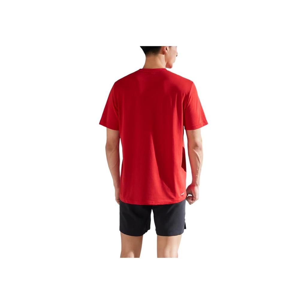 Adidas Aeroready Designed To Feel Ready Solid Color Logo Crew Neck Short Sleeve T-Shirt Men Tops Light-Crimson GT5552