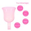 2 Sizes Innovative Reusable Menstrual Cup Food grade Silicone Feminine Period Hygiene Cup