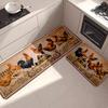 1PC Chicken Pattern Kitchen Rug Non-Slip Door Mats Pop design Bathroom Rug Bath Mat Carpet for Home Sink Laundry Decor