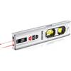3-In-1 Spirit Level with 65ft Laser Distance Measure & 32ft Leveling Line, Firecore 9 Inch Torpedo Level Magnetic with Light, Rechargeable Small