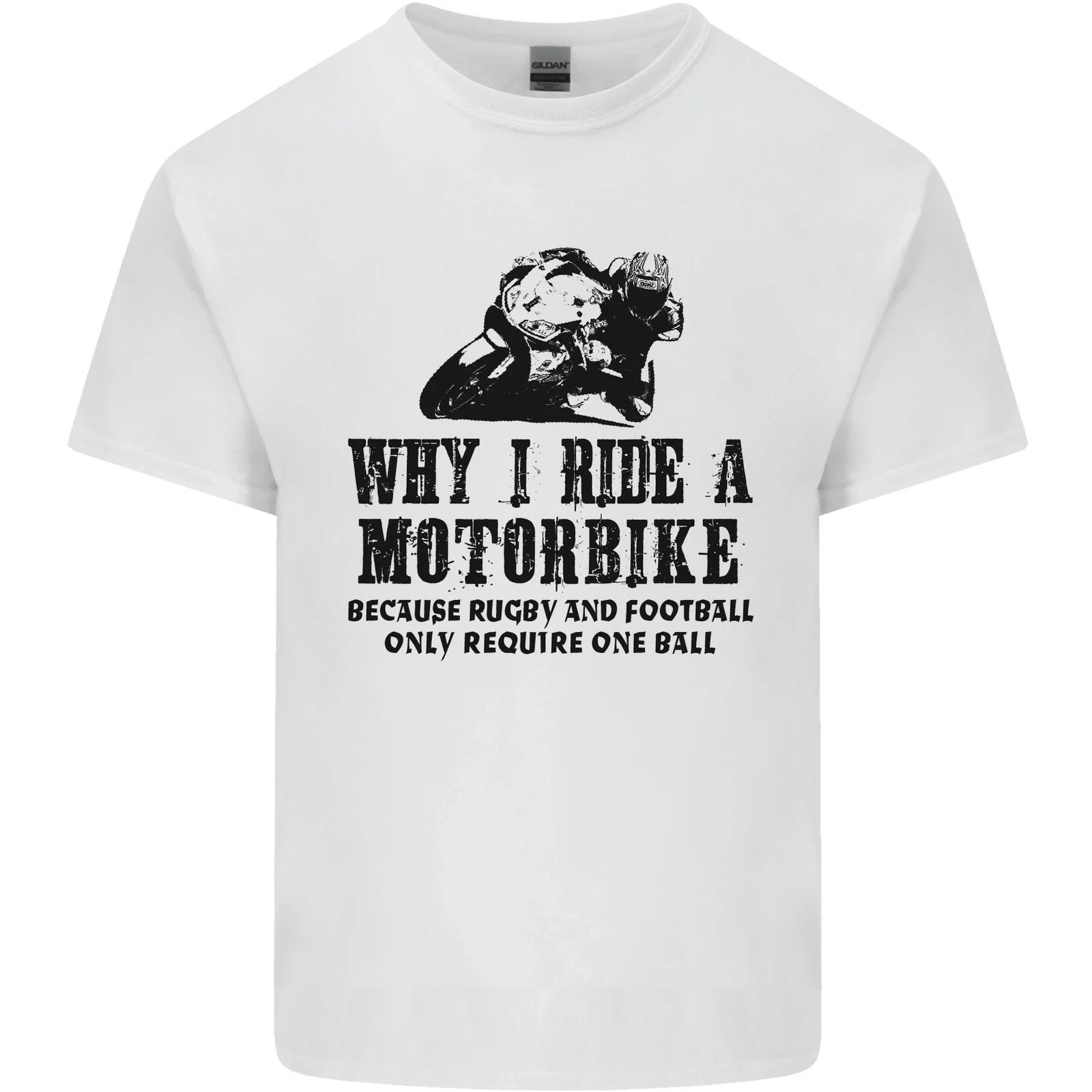 Why I Ride a Motorbike Motorcycle Biker Kids T-Shirt Childrens L