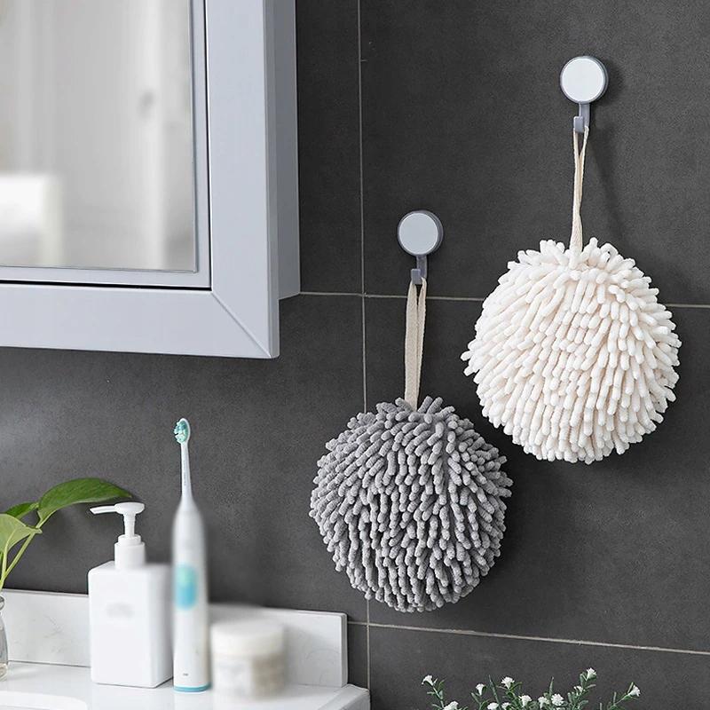 Towel Kitchen Bathroom Cloth On A String Turquoise Ball Hook