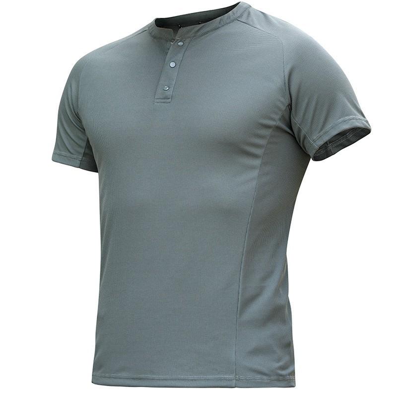 Forbearance Outdoor Quick-drying Clothes T-shirt Men's Henry Collar Hiking Sports Short-sleeved Products