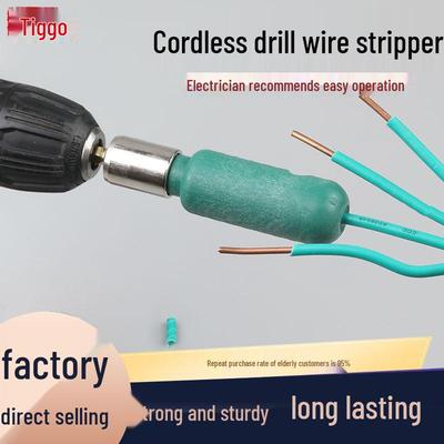 Electrician's Lightweight Portable Wire Stripper Drill for Fast Cable Peeling