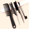 4cs Hair Brush Set Edges Control Brush,Ratted Tail Comb,Bristles Hair Brush Detangler Brush Wide Tooth Comb Travel Home