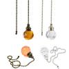 Crystal-Style Designer Bathroom Toilet Pull Chain Cord Handle For Light Switch