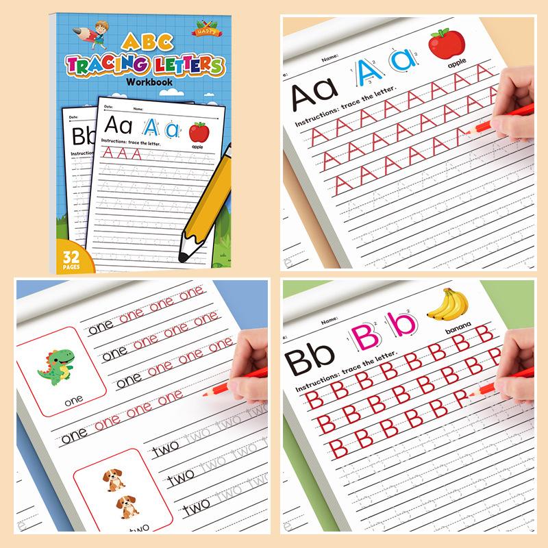 

English Alphabet Coloring and Pen Control Practice Book for Kindergarten Blue Alphabet Book 32 Pages with CE+CPC