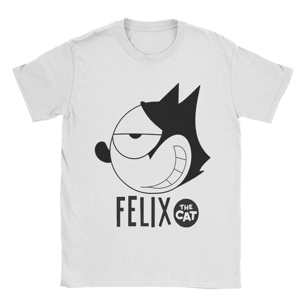T-shirt à Manches Courtes Imprimé Graphique pour Hommes Femmes F-Felix le Chat Dessin Animé 100% Coton Vêtements T-shirts