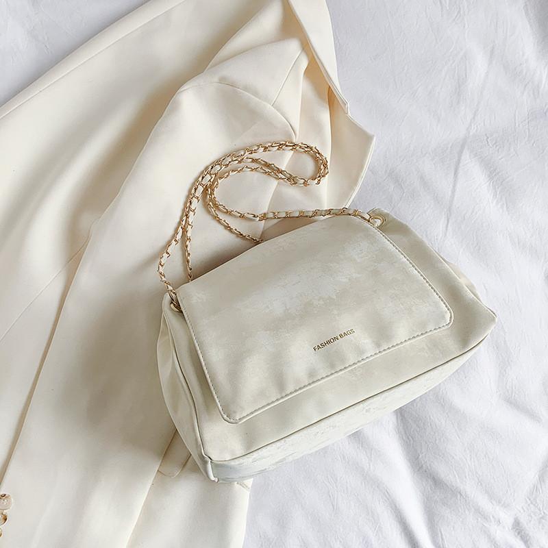 Stylish Spring New Fashionable Single Shoulder Chain Bag With Vintage Appeal And Large Capacity In Black White Pink Or Silver