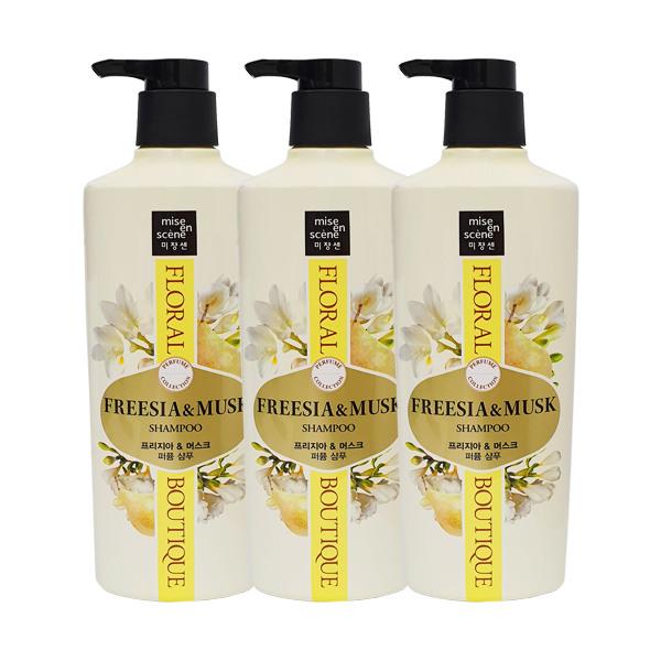mise en scène floral boutique perfume shampoo freesia and musk 650ml x3