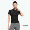 2026 Breathable Short Sleeve Yoga Shirt with Stand Collar, Zipper & Quick Dry for Gym, Running, Sports & Outdoor Activities
