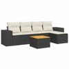 VidaXL Salon de Jardin avec Coussins 6 pcs, Canapés de Patio, Ensemble de Meubles, Mobilier de Terrasse Extérieur, Noir 3257750