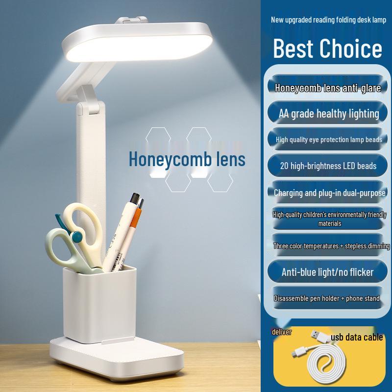 LED Superhelle Faltbare Schreibtischlampe für Studenten und Kinderhausaufgaben