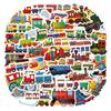 60PCS Cartoon Train Waterproof Stickers for Journals, Water Bottles, and Computers