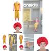 Costume Cosplay Mcdonalds Corporation in Poliestere ed Elastan per Bambini e Adolescenti