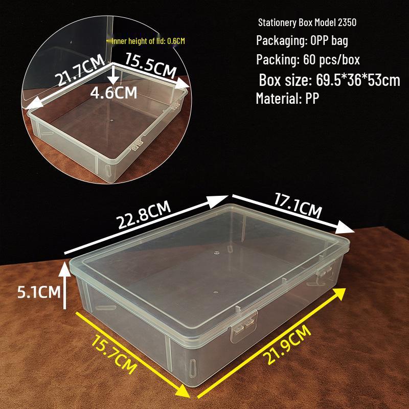 

Stationery Box Model 2350: PP Plastic Organizer for Cosmetics, Painting Supplies, Jewelry, Ornaments, and Tea Set Display.