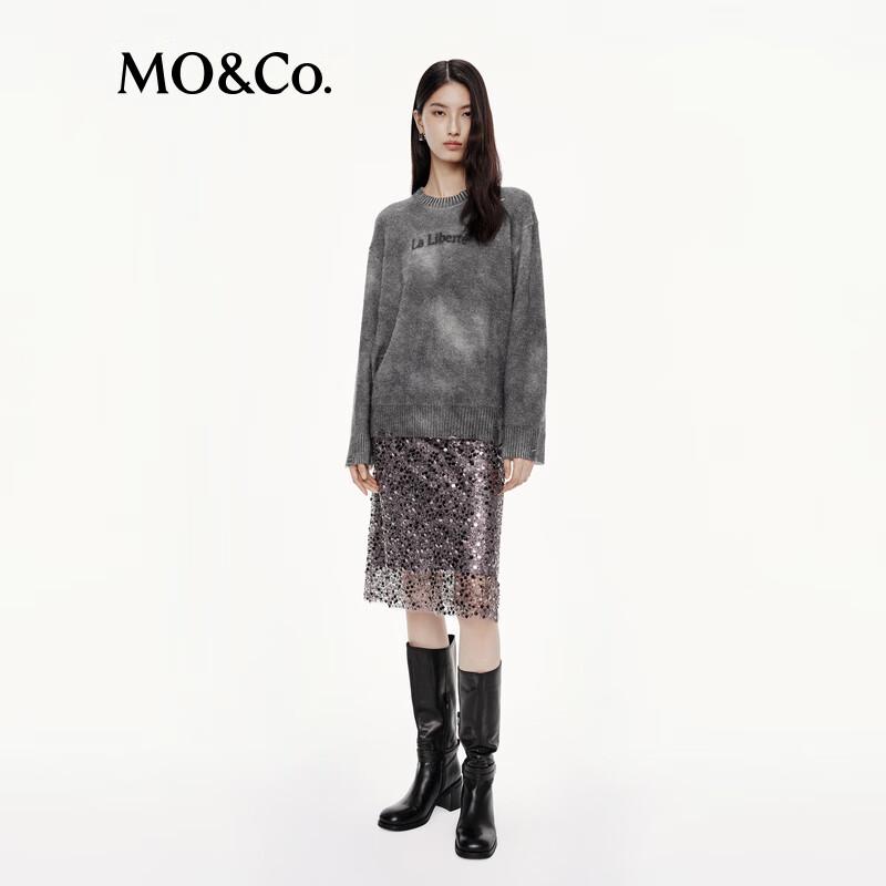 MO&Co. Alpaca Blend Mottled Art Sweater S